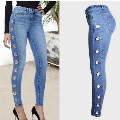 Fashion Tight Hoop Jeans